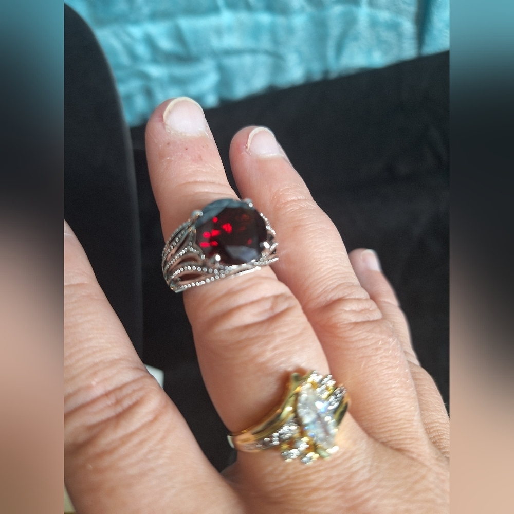 Premier Designs Ruby Ring Rhodium Overlay - Picture 9 of 15